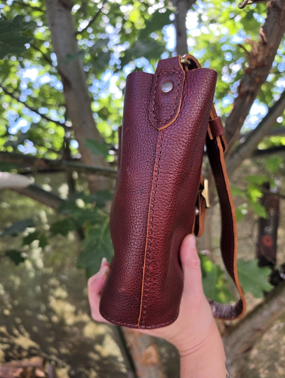 Portland Leather Goods Polly Bucket Bag Nutmeg Cottagecore Forestcore Boho-Chic - Picture 5 of 10